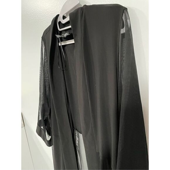 R & M Richards Black Sheer Jacket Plus Size 22W NWT - Picture 5 of 7